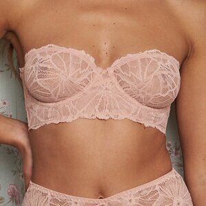 Dora Larsen - Noa Graphic Lace Strapless Bra, 36B, Tags On